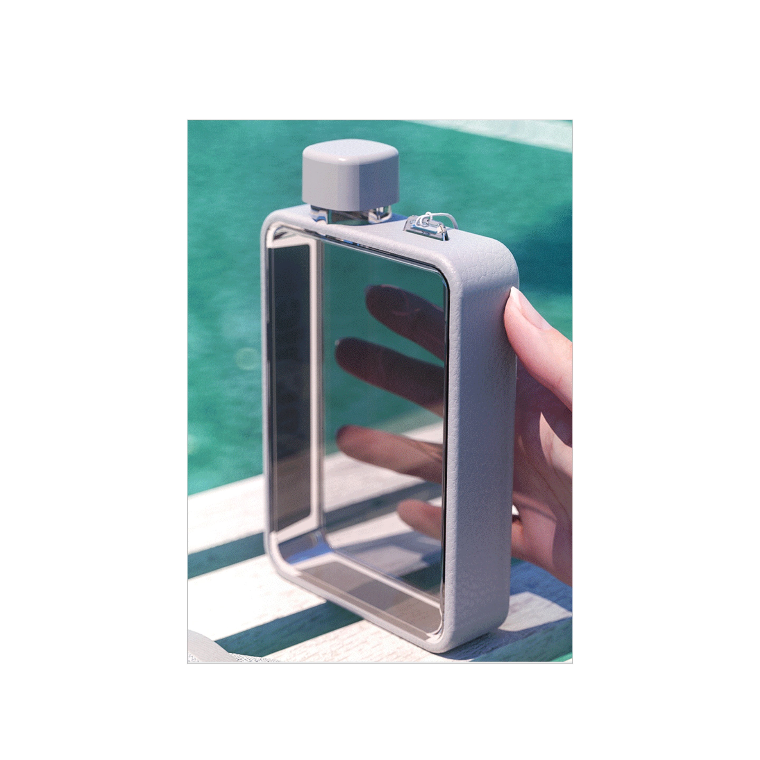 Flat Water Bottle (direct import) 3