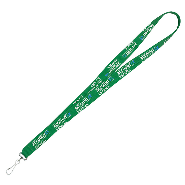 "DEWITT RECYCLED" 3/4" Import Air Ship Recycled RPET Super Fine Detail Woven-In Lanyard 12