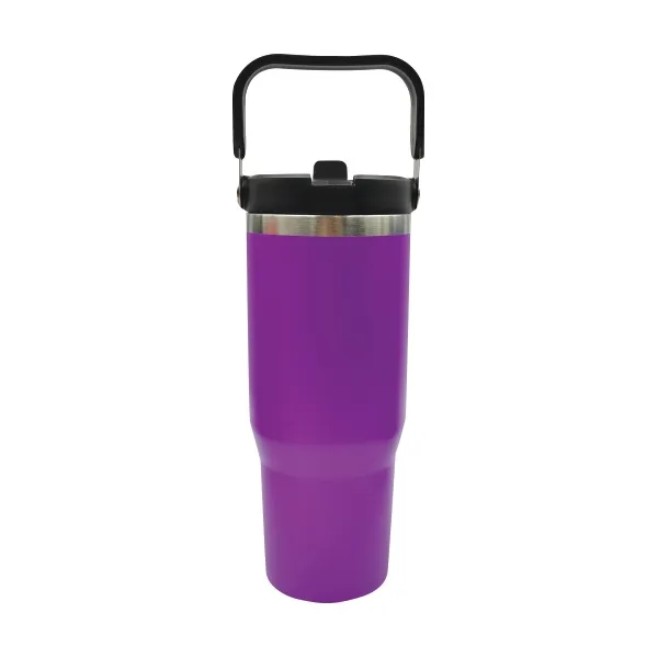 30 oz. Vacuum Insulated Travel Tumbler with Flip Straw 4