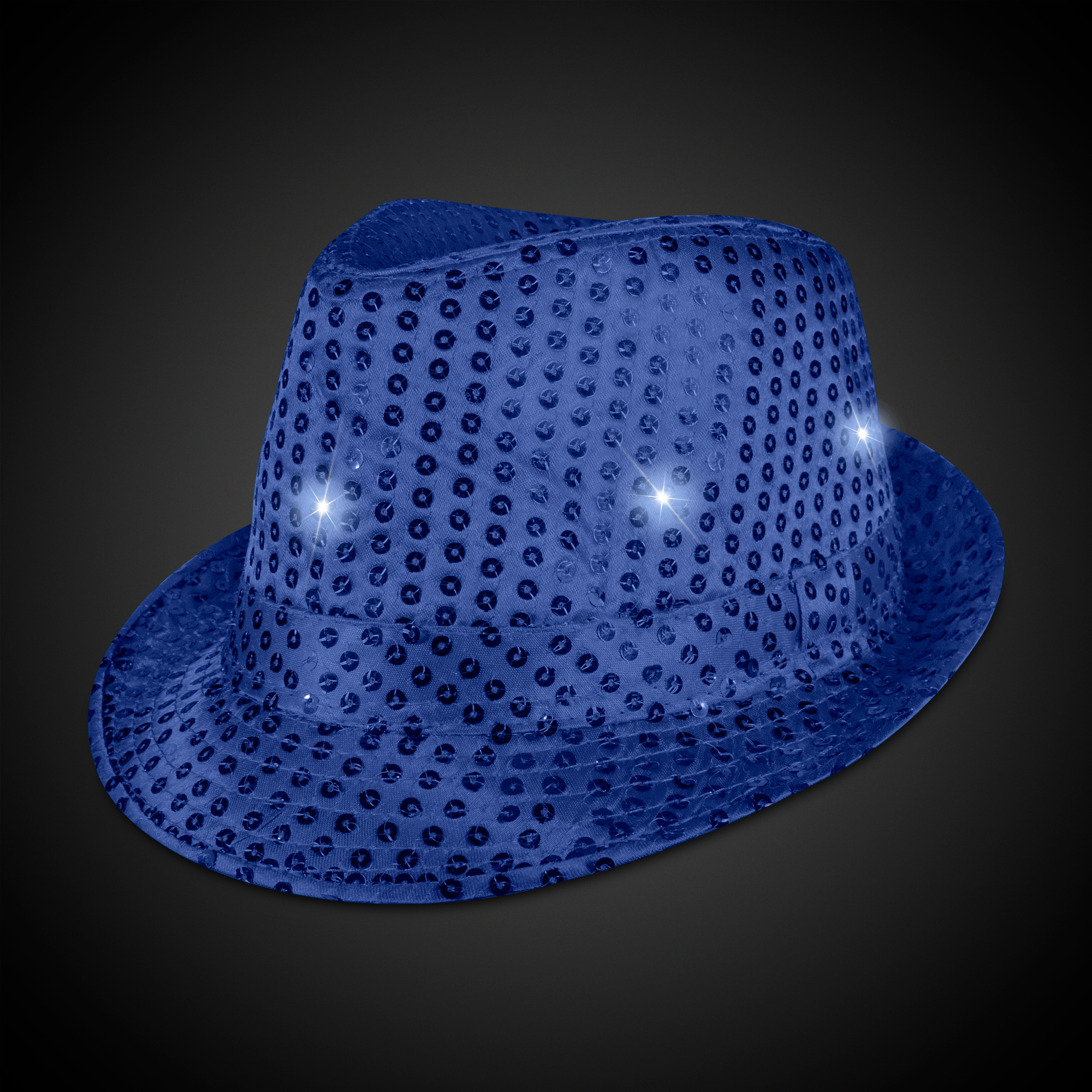 Blue Sequin LED Fedora(blank) 4