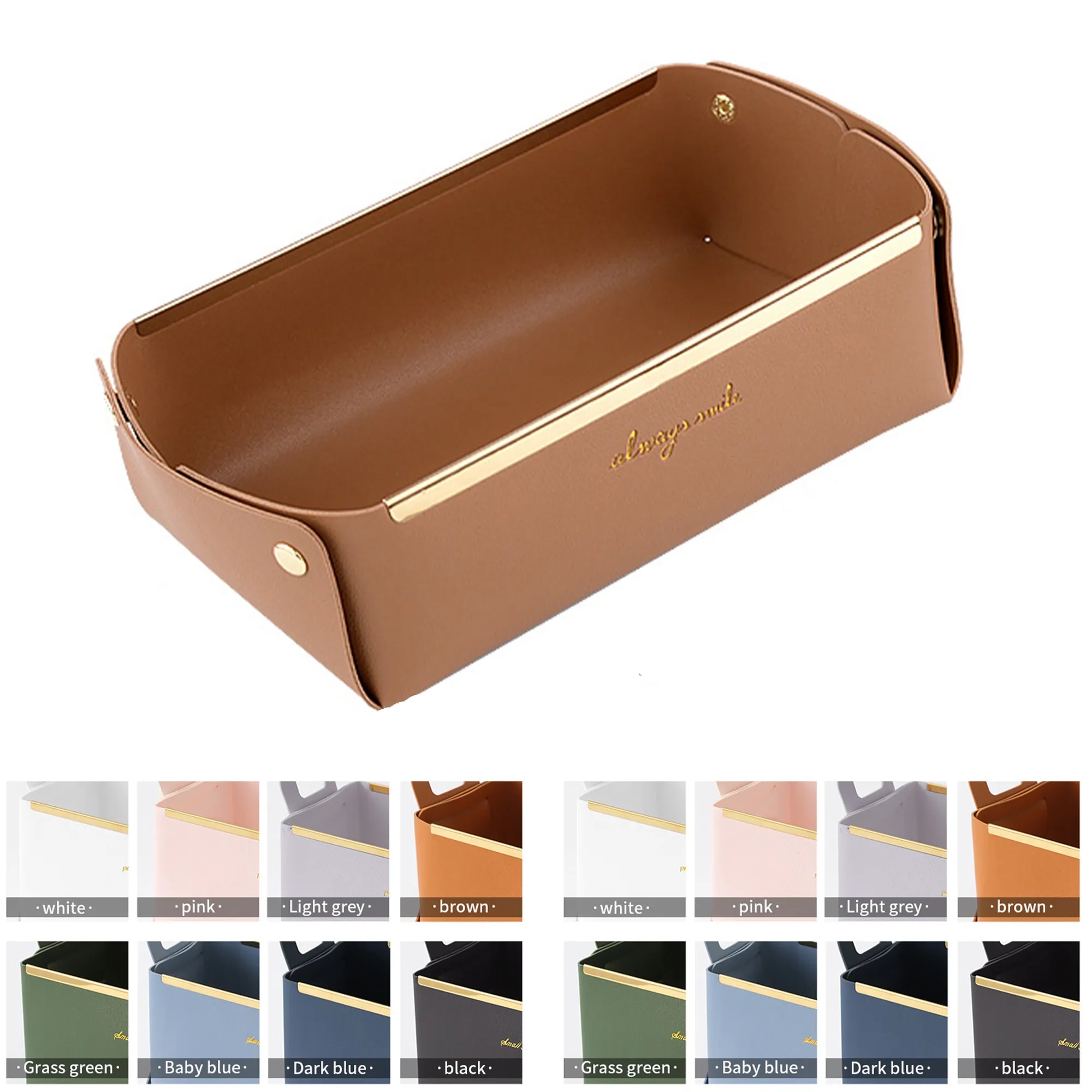 PU Leather Foldable Storage Basket