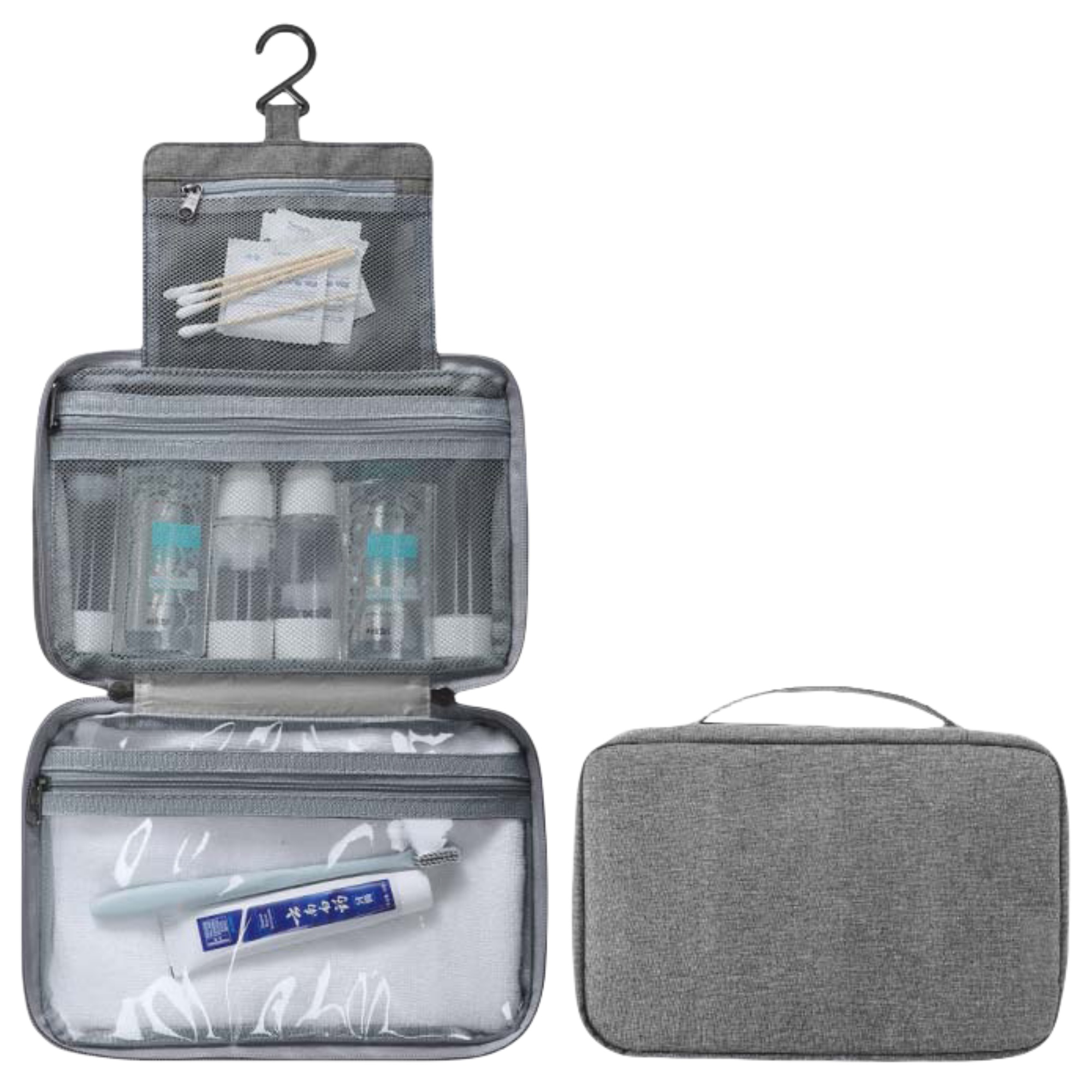 Travel Toiletry Bag with Hanging Hook 2
