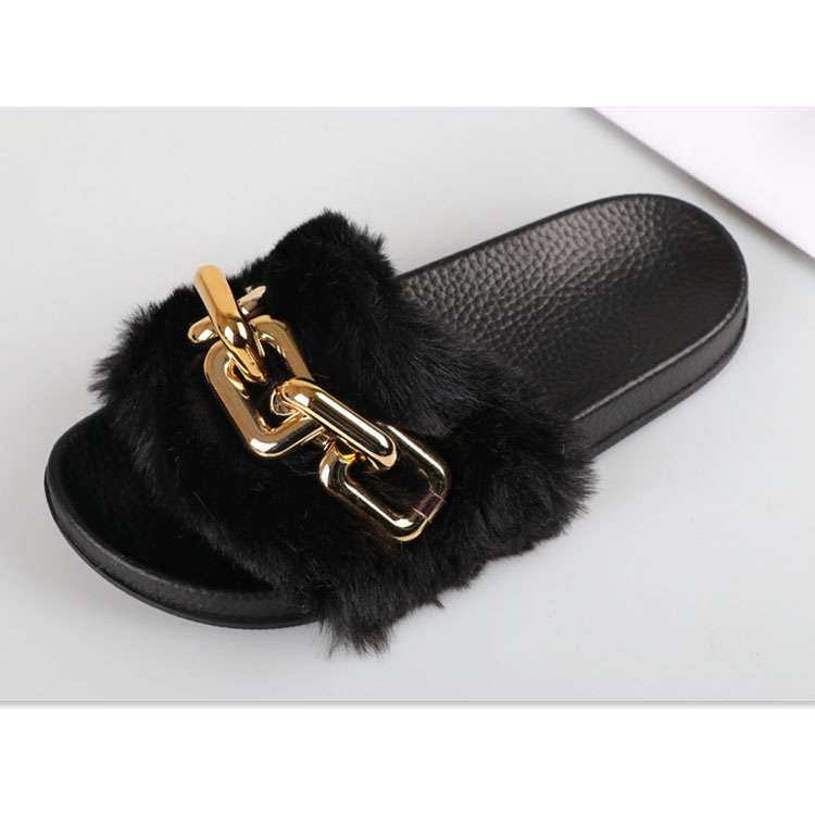 Faux Fur Soft Slide Flat Slipper 6