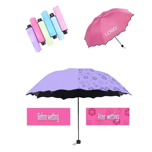 Foldable Color Changing Flower Sun Umbrella with Protection 7