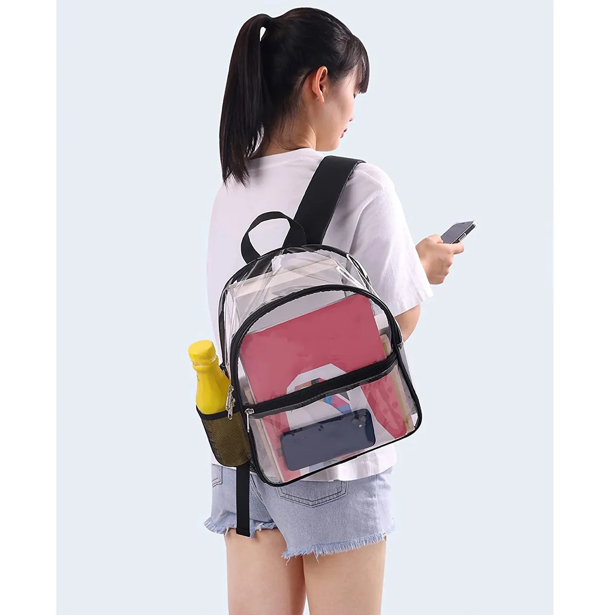Clear Mini Backpack for Concert Sport Events Travel School 4