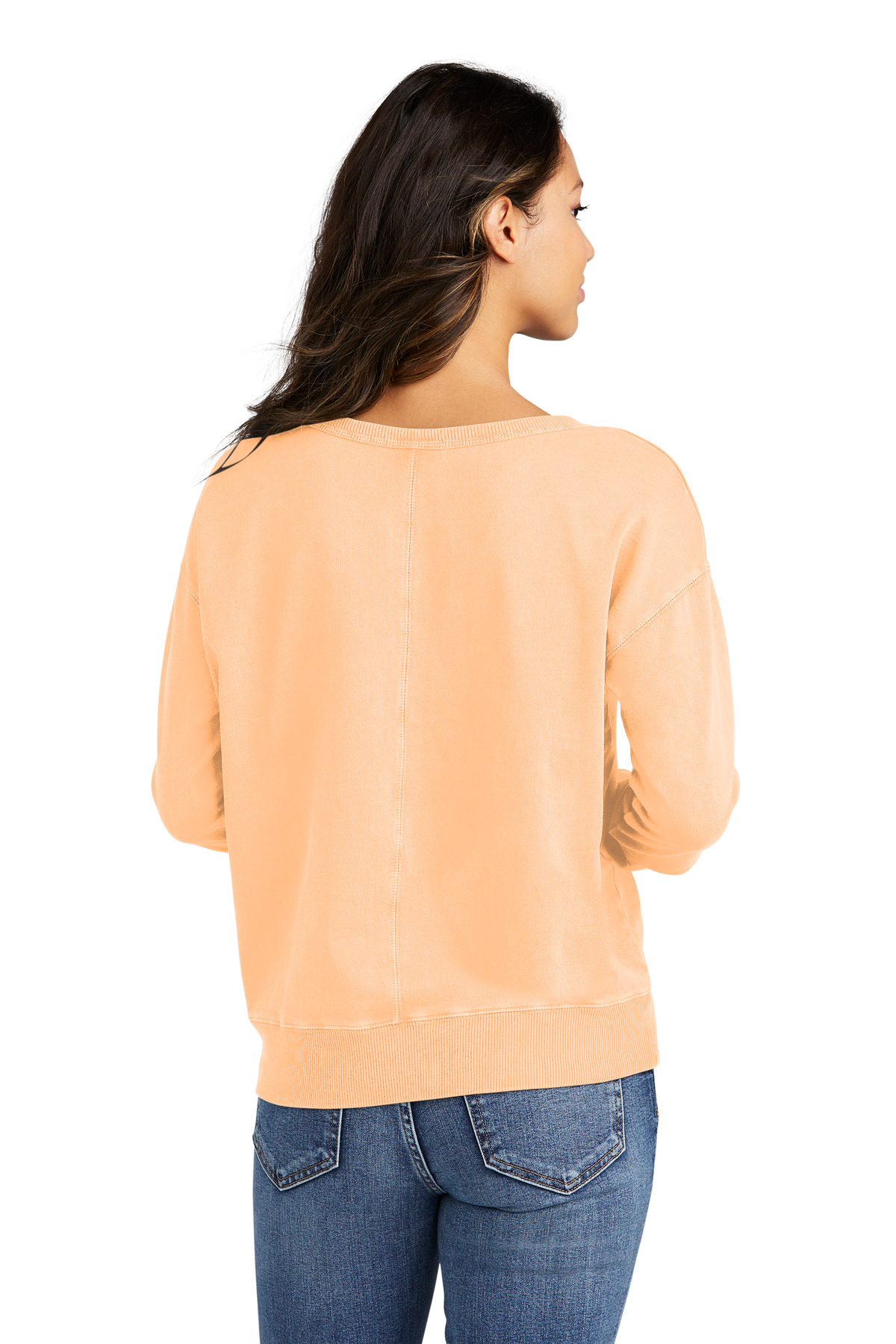 Port & Co Women's Beach Wash Garment-Dyed V-Neck Sweatshirt LPC098V 36