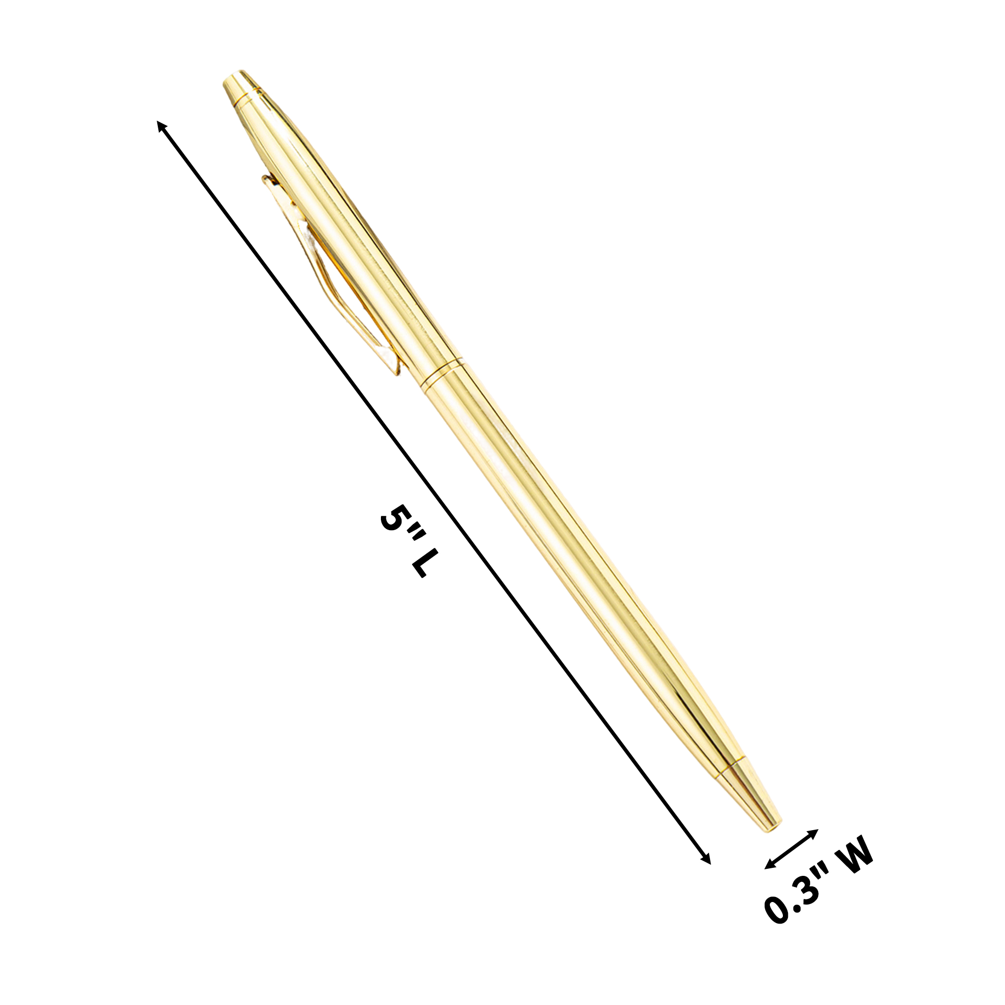 Metal Clip Ballpoint Writing Tool 5" Length x 0.3" Width 6