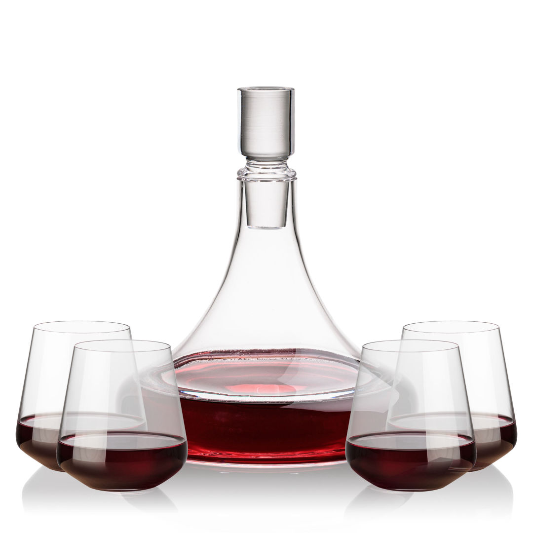 Ashby Decanter & Cannes Stemless Wine 9