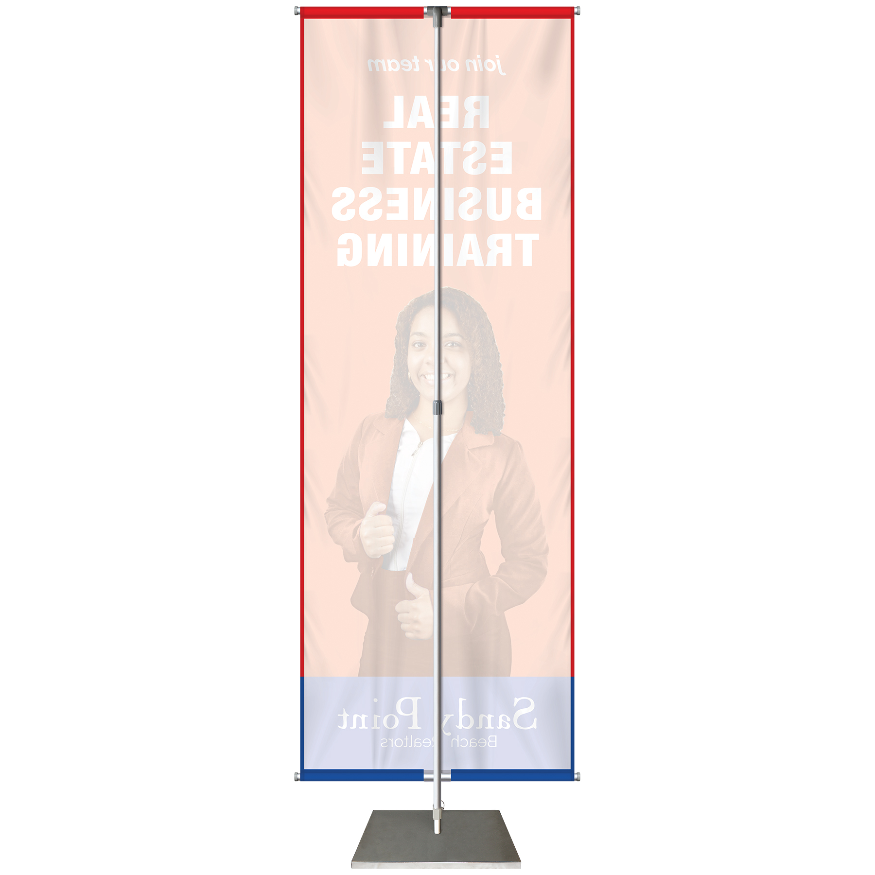 23" x 65" Banner Display Stand with Premium Display Polyester Banner 12