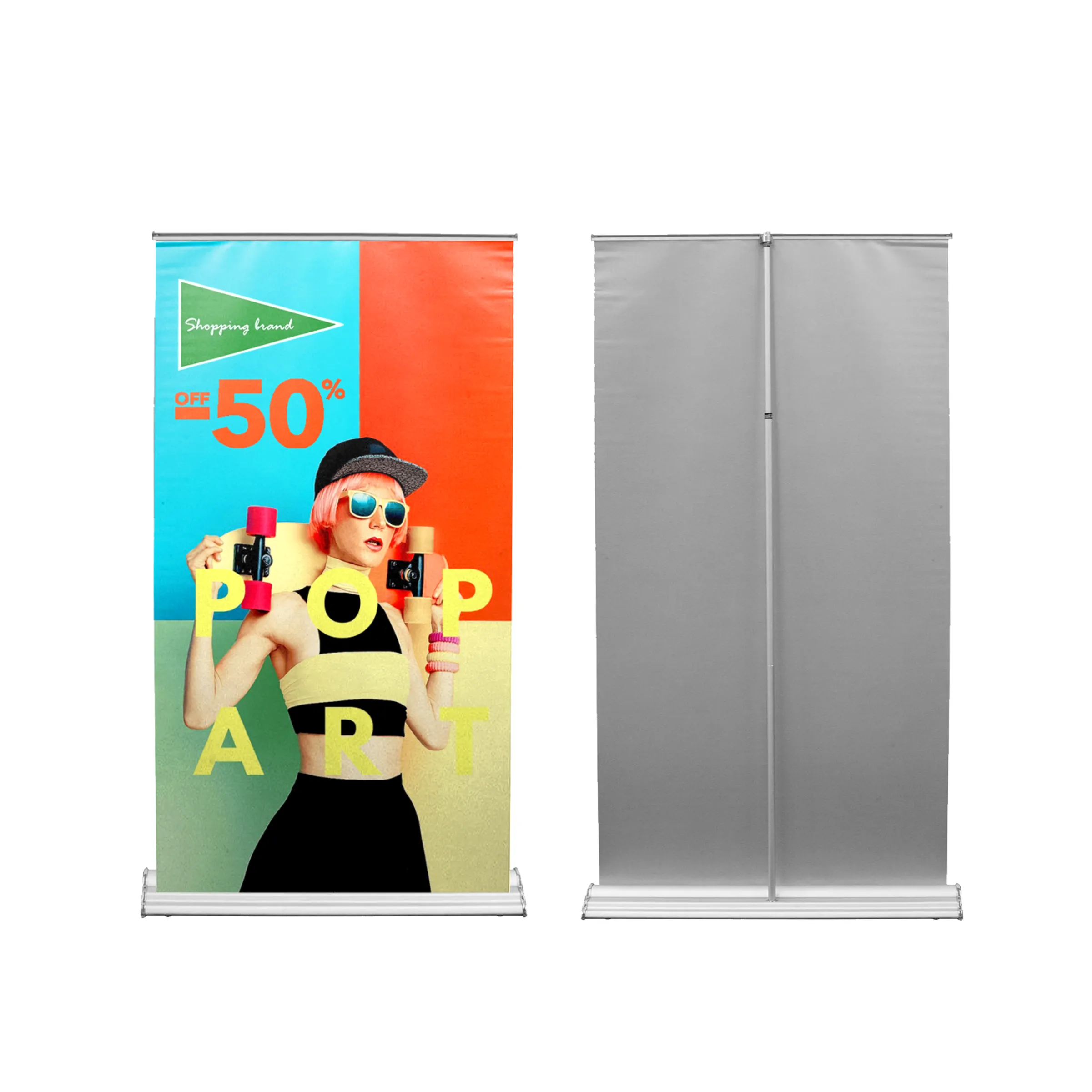 33.25" x 63" Adjustable Banner Stand Kit 2