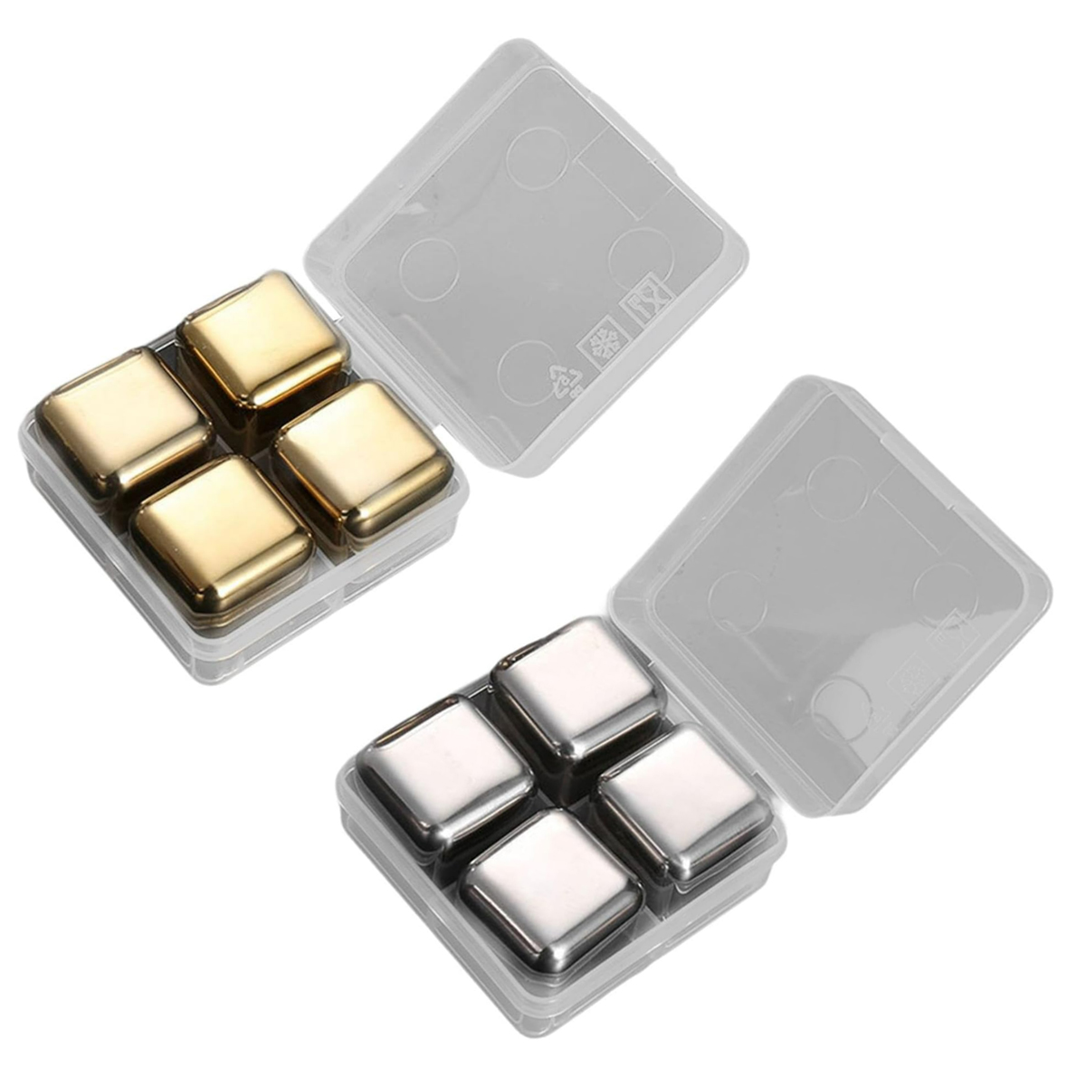 Reusable Stainless Steel Whiskey Stones Set of 4 4
