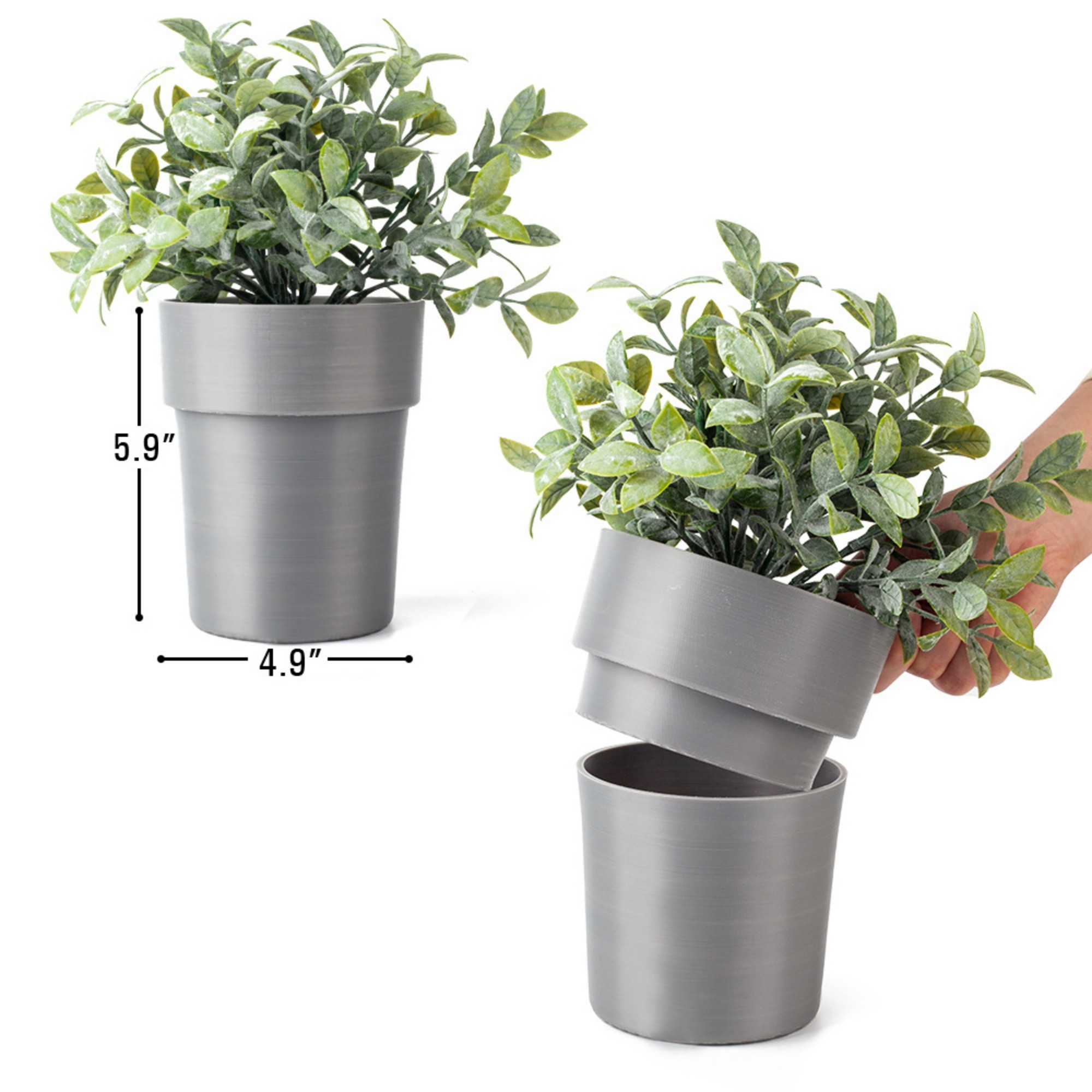 Floral Pot Secret Money Box Without Flower 9