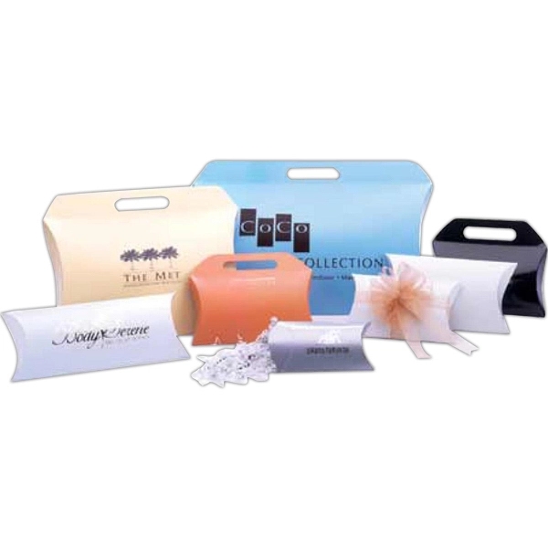 White/Kraft Pillow Pouch Boxes