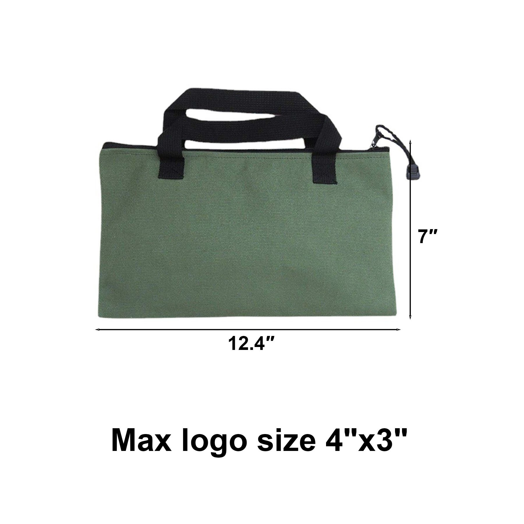 Canvas Zipper Bags w/Handles, custom tote bag with logo imprint 2