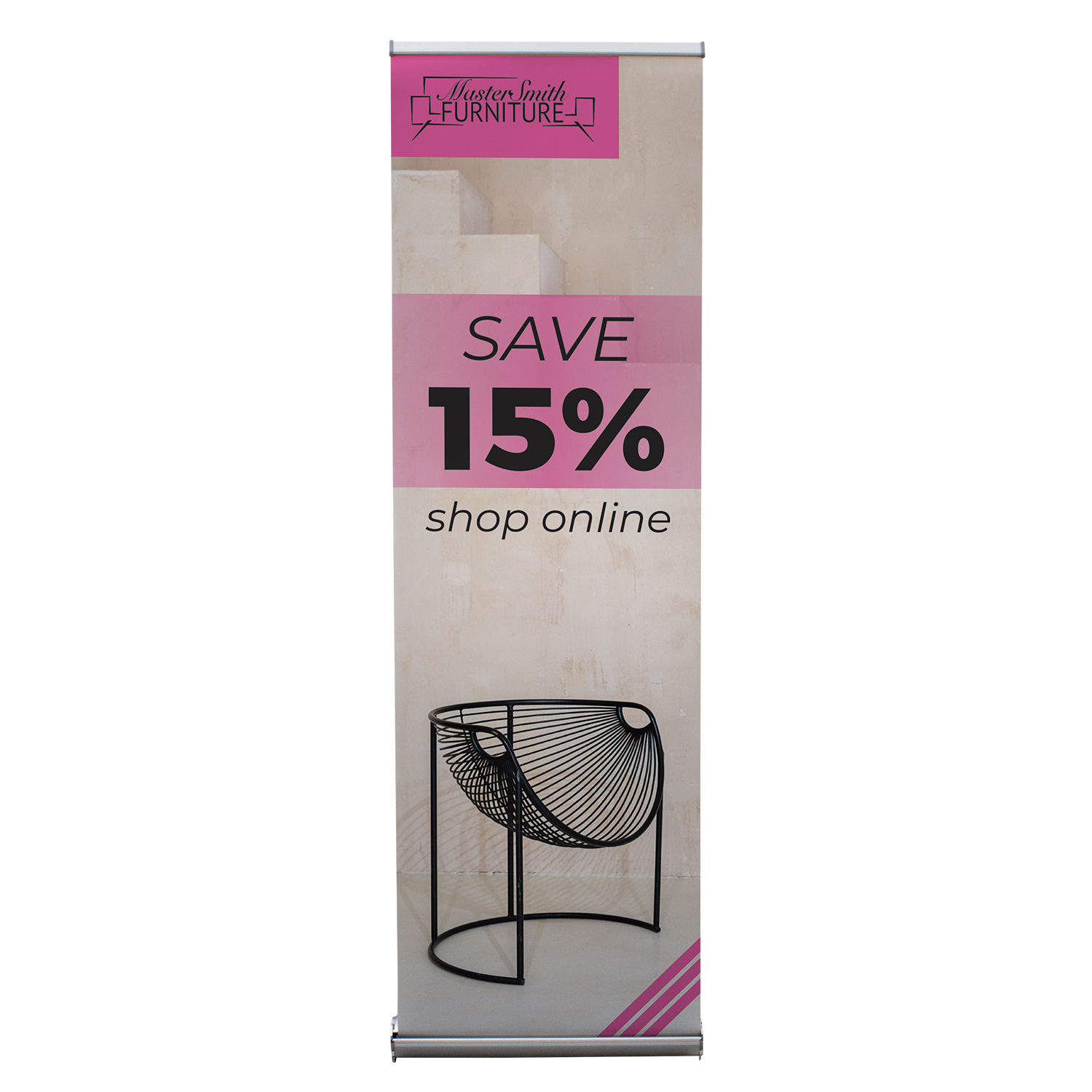24" Stratus Retractor Kit (No-Curl Opaque Fabric) 3