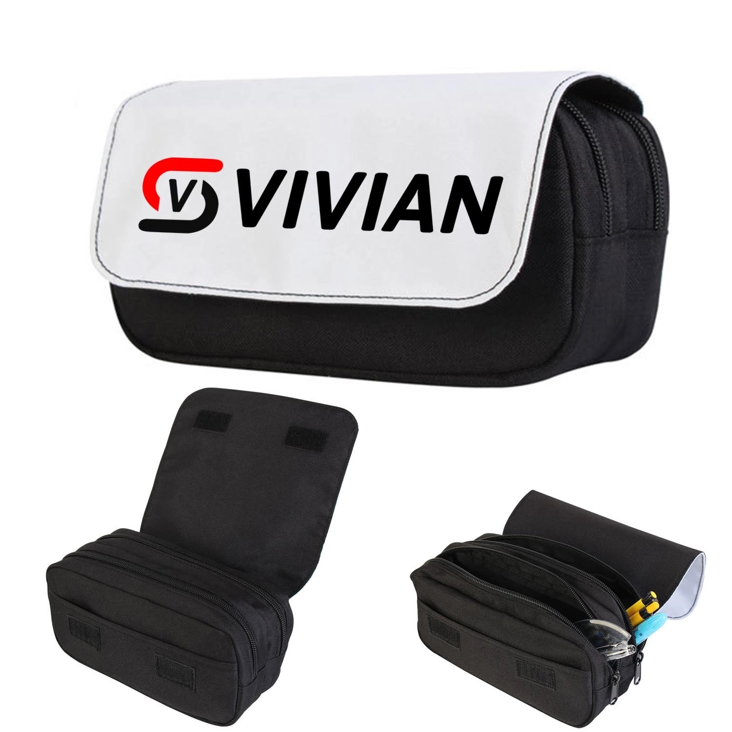 Student Polyester Flap Pencil Case 5