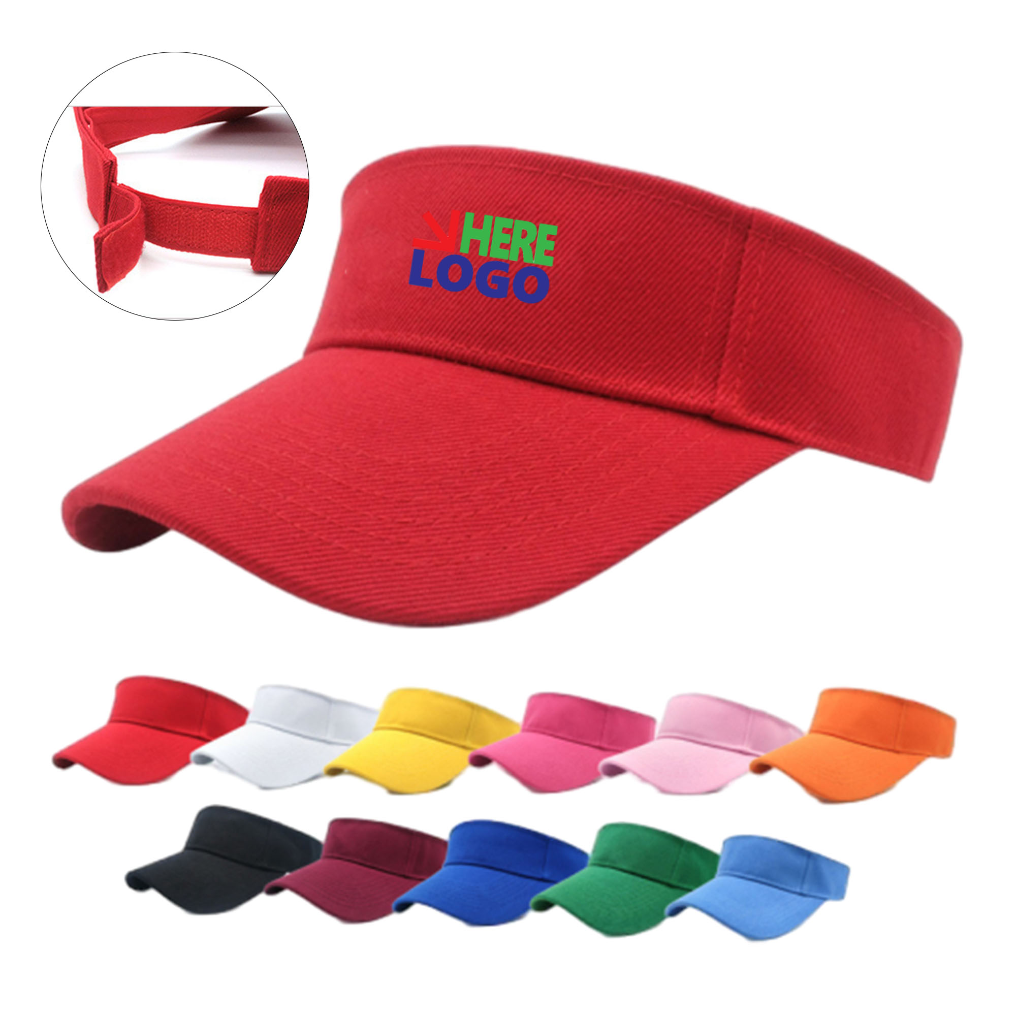 Customizable Outdoor Pure Cotton Empty Top Sun Cap 1