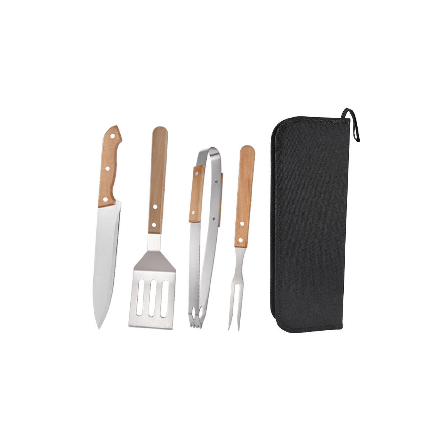 Wooden Handle BBQ Grill Tools Set 3