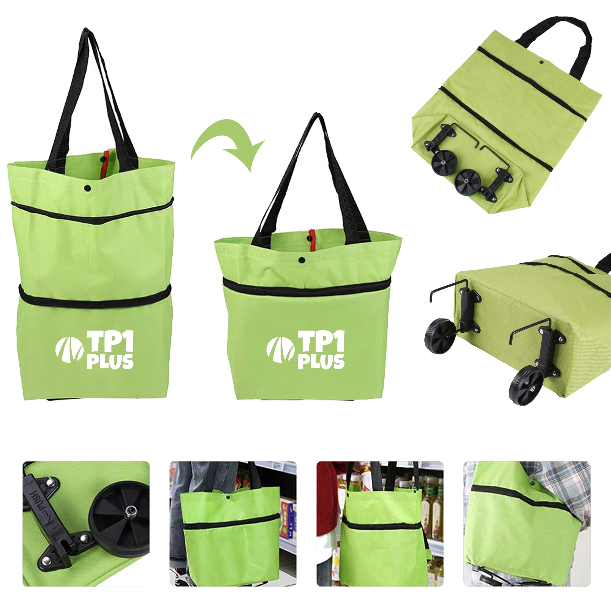 Folding Shopping Cart Trolley Bag