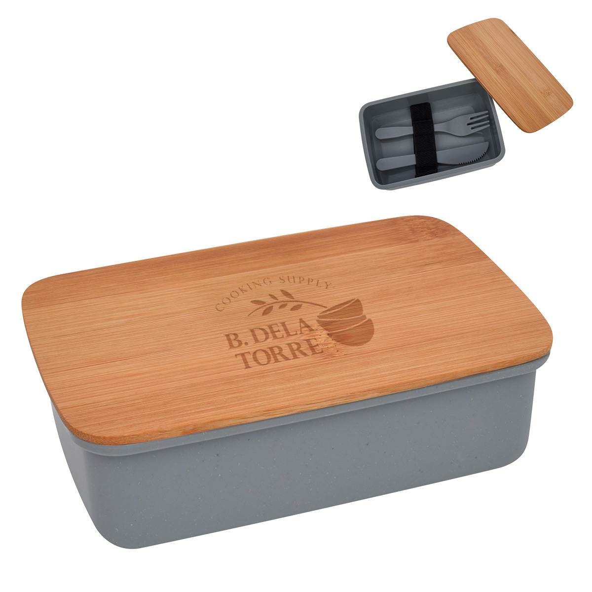 Wheat Lunch Set With Bamboo Lid 5