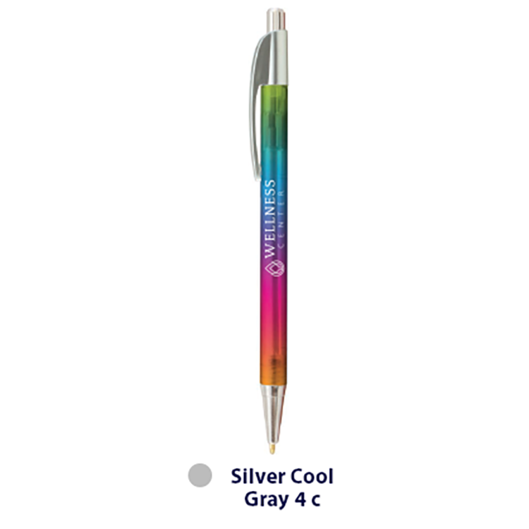 Top Flight Slim Ombre Plastic Pen (Full Color Imprint) 1