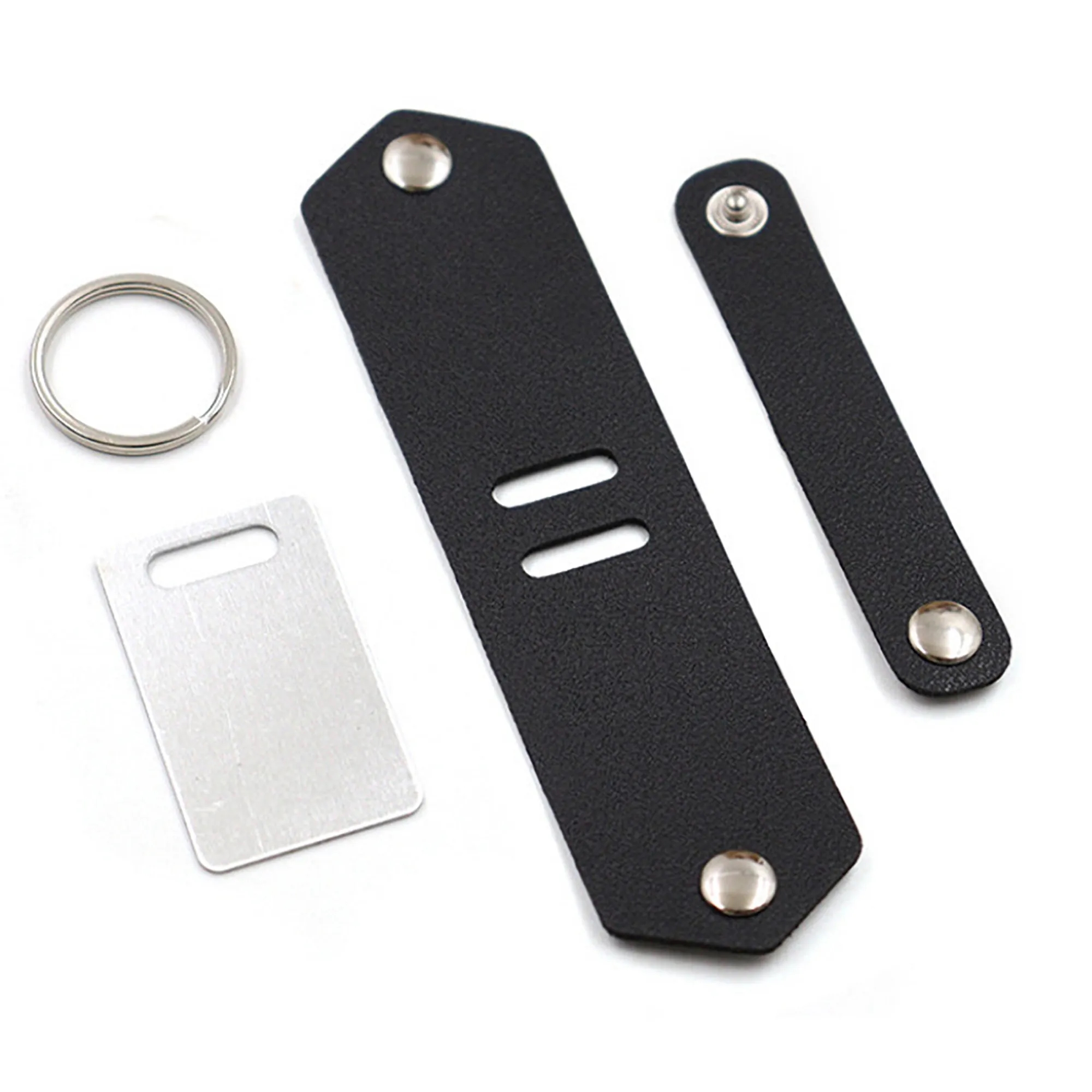Water Resistant PU Leather Photo Keychain for Travel 7