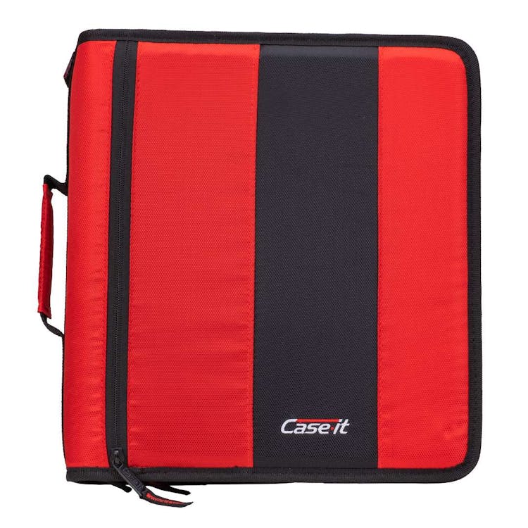 Case-It Classic Zipper Binders - Red 2" 2