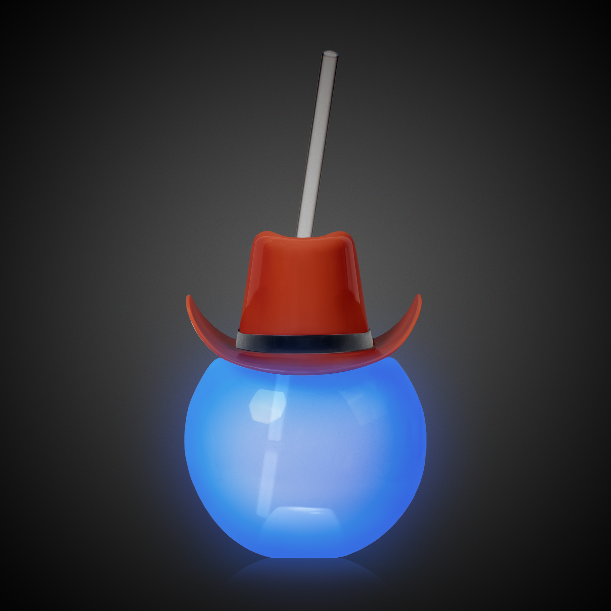 20oz Multicolor LED Ball Tumbler with Straw and Brown Hat(hat not assembled) 6