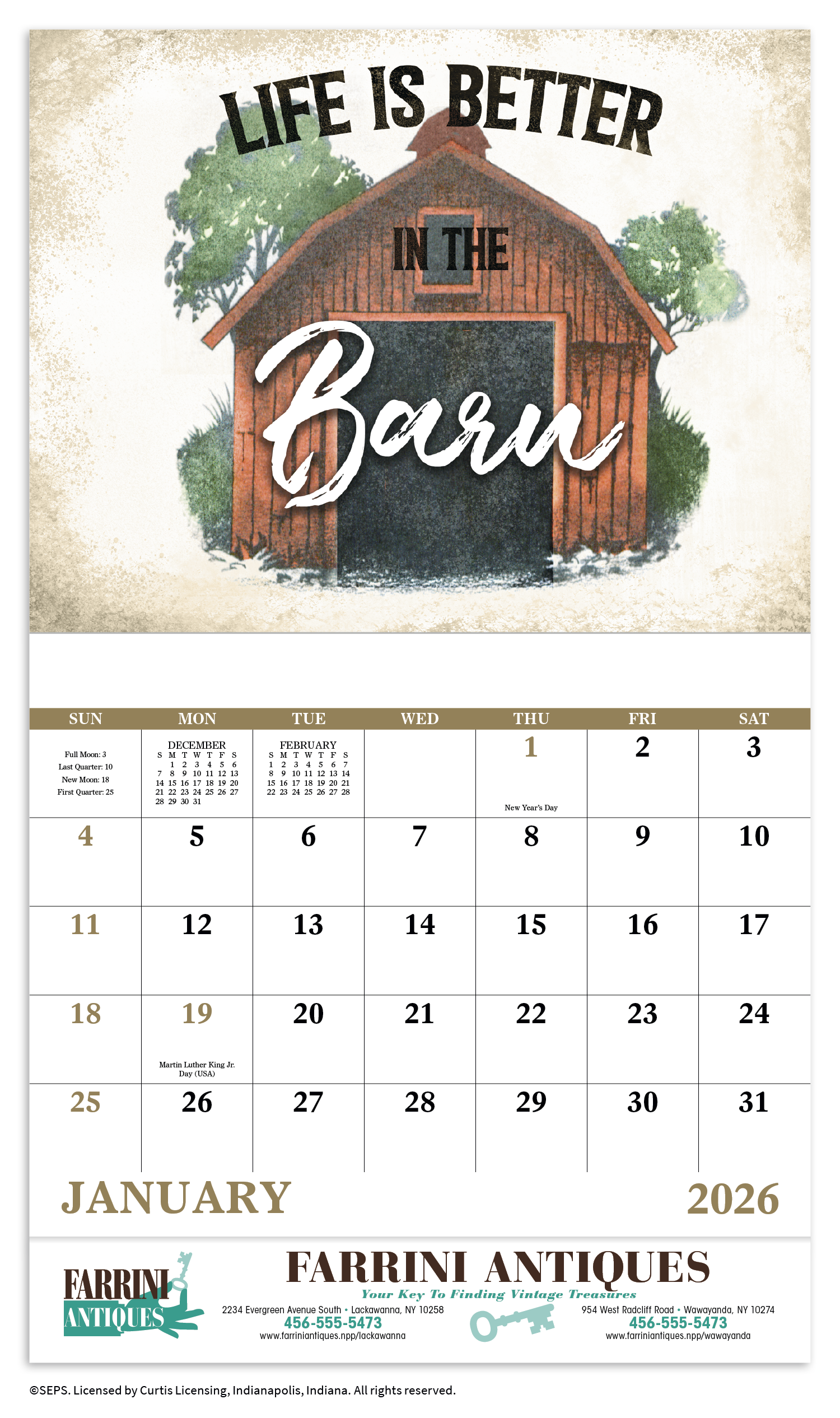 Good Value™ Country Days - Stapled Calendar 10