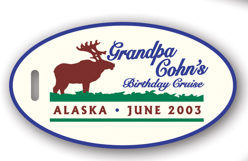 Full Color Write On Tag (Oval 3.5"x2")