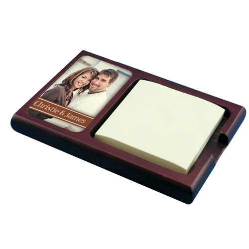 Mahogany Stick Note Holder With Sublimatable Insert 2