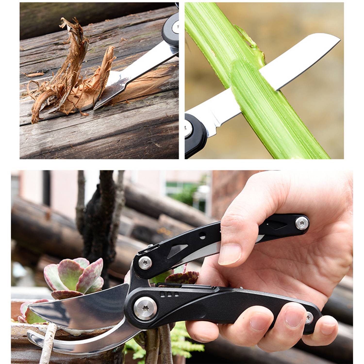 Gardening Multifunctional Stainless Steel Folding Scissors 5