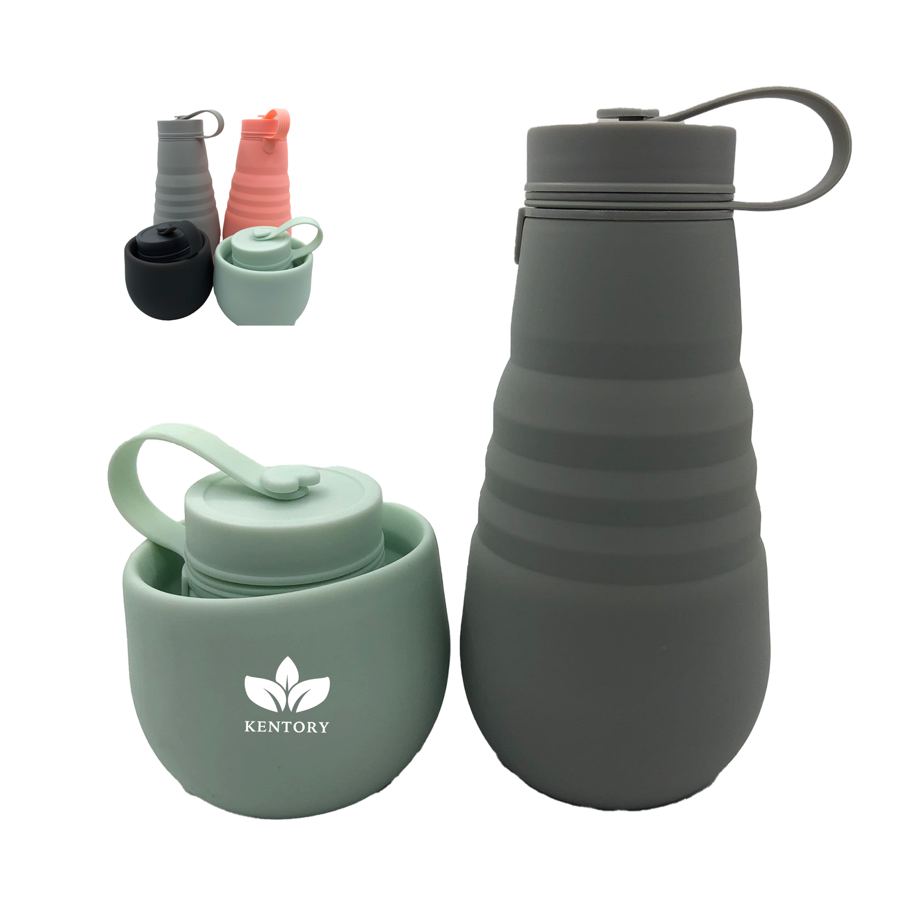 Silicone Foldable 17Oz Water Bottles 2