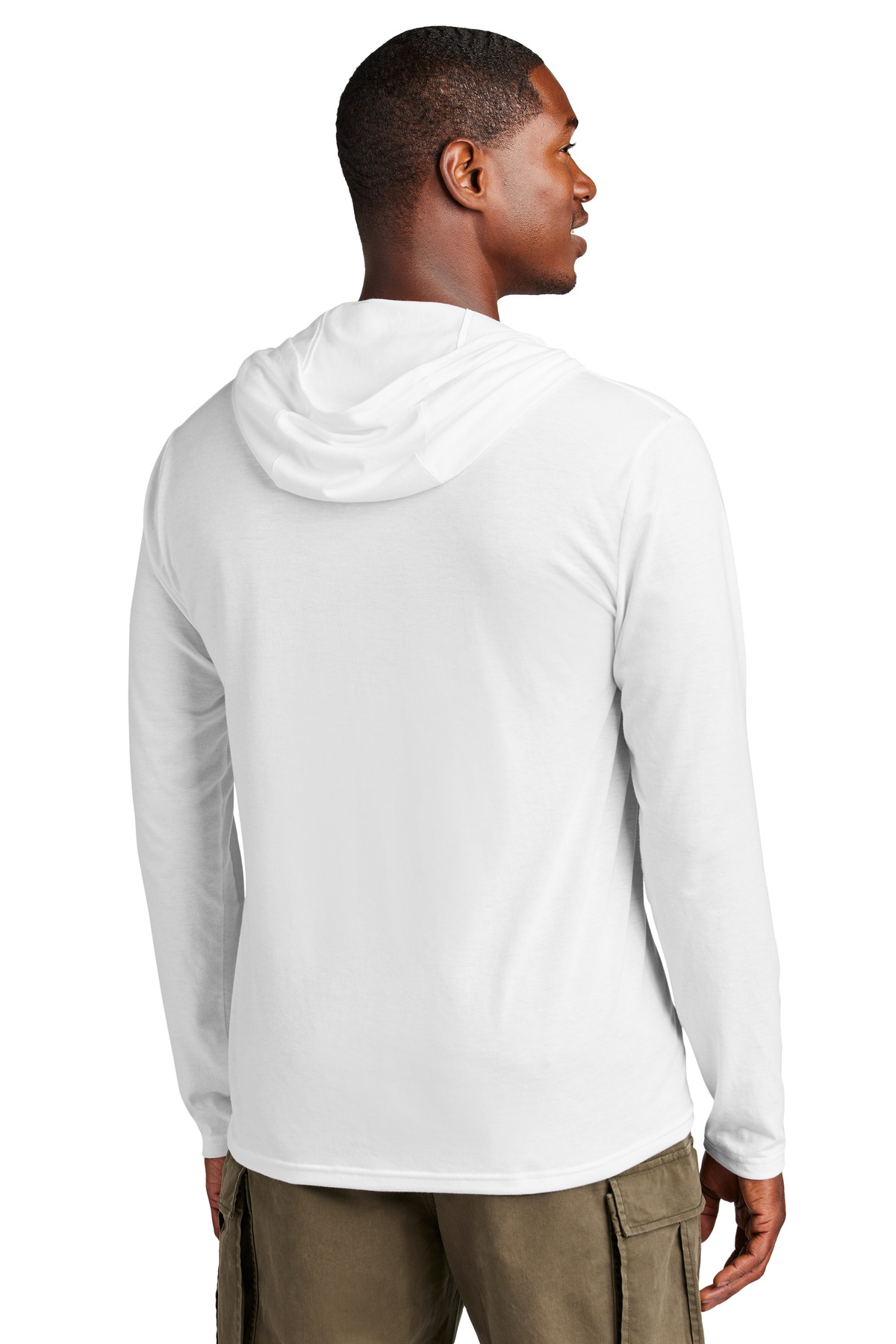 District Perfect Tri Long Sleeve Hoodie. DM139, custom hoodie or sweatshirt with logo imprint 12