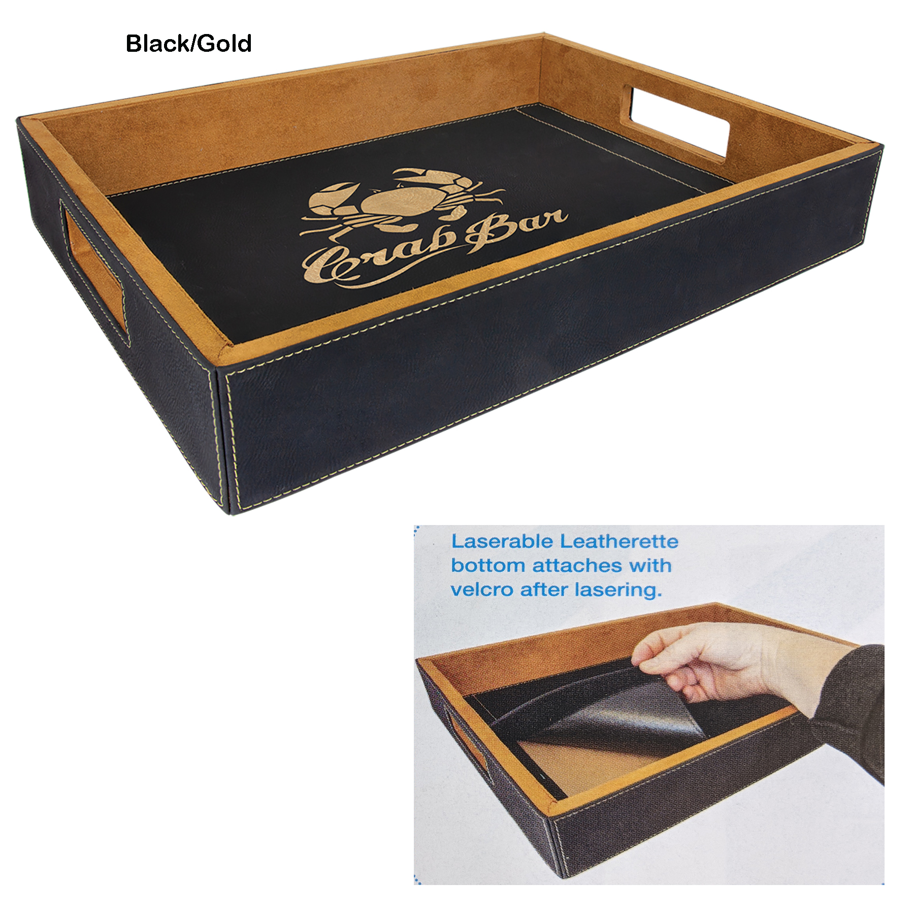 Laserable Leatherette Tray 2