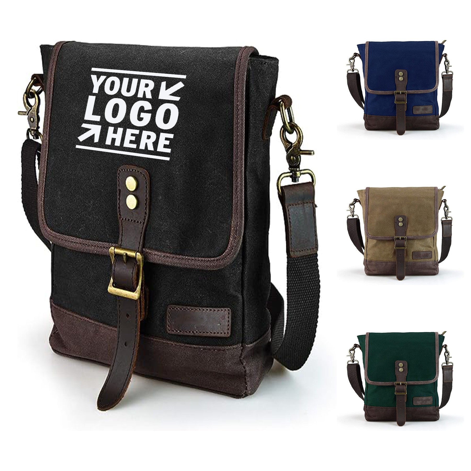 Men Women Canvas Purse Crossbody Shoulder Messenger Bag Casual Sling Pack 3