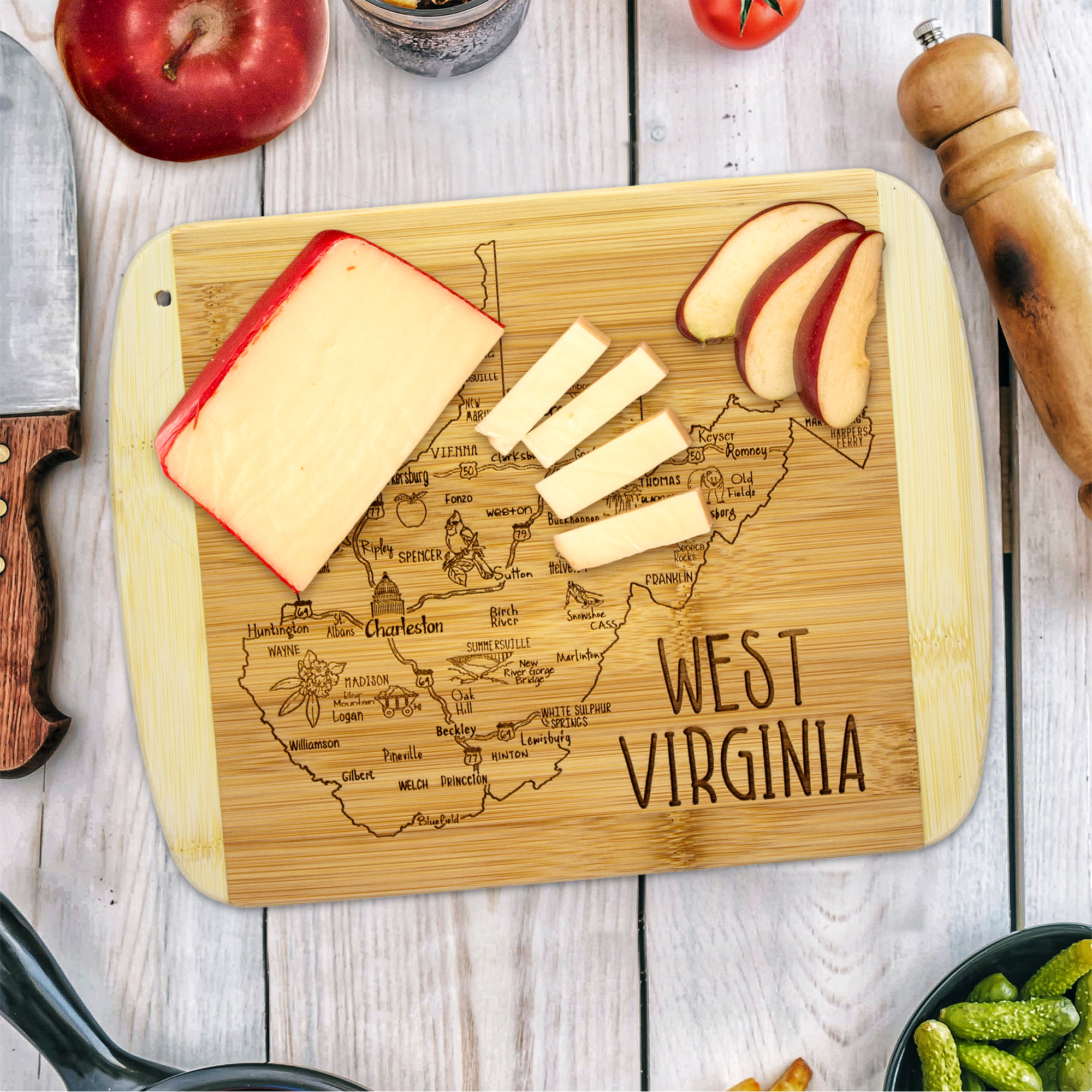 A Slice of Life West Virginia Serving & Cutting Board 4
