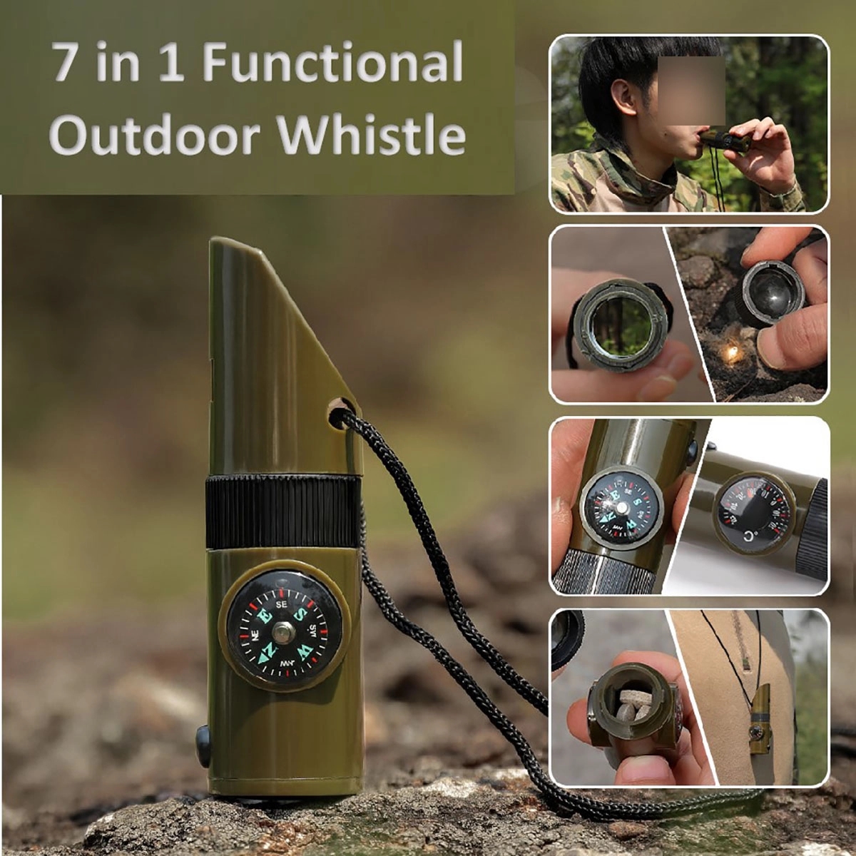 7 In 1 Outdoor Survival whistle 2