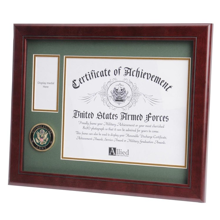 U.S. Army Medallion 8-Inch by 10-Inch Certificate and Medal Frame 1
