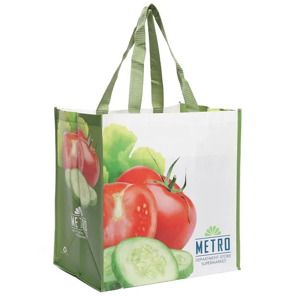 Promotional 100% RPET Laminated Grocery Tote Bags 6