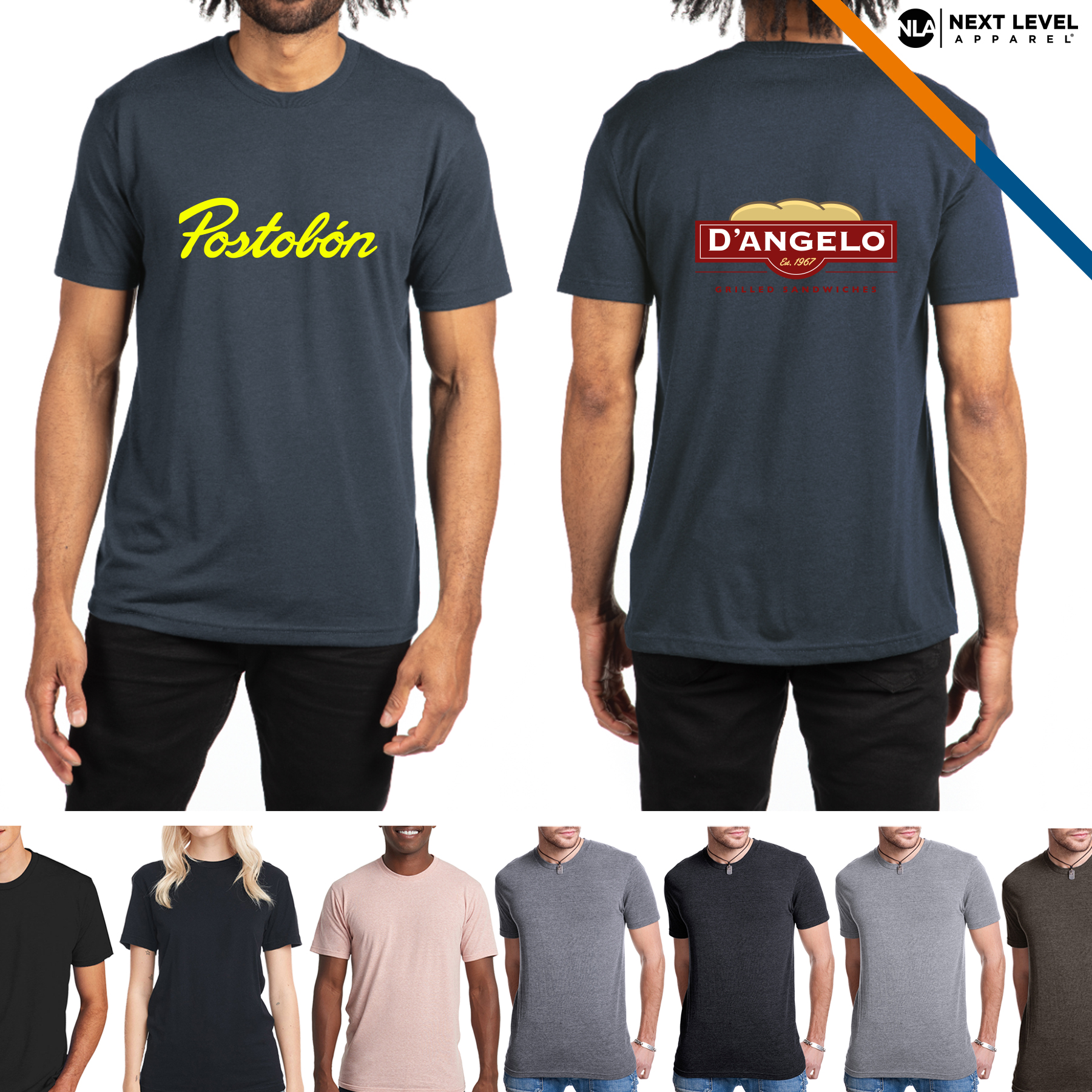 Next Level® Mens 4.3 oz Tri-Blend Crew T-shirts 5