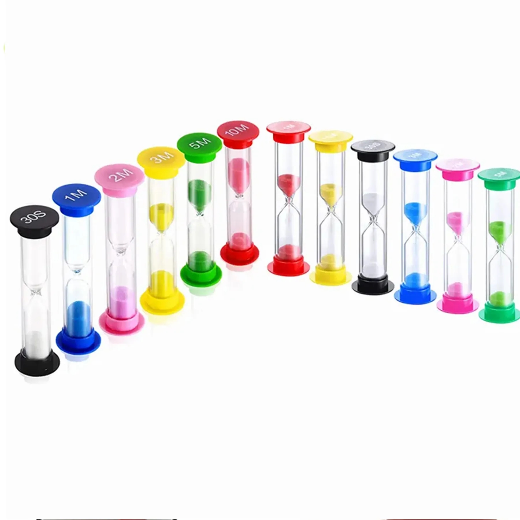 Plastic Board Game Sand timer Colorful Sandglass Hourglass 4