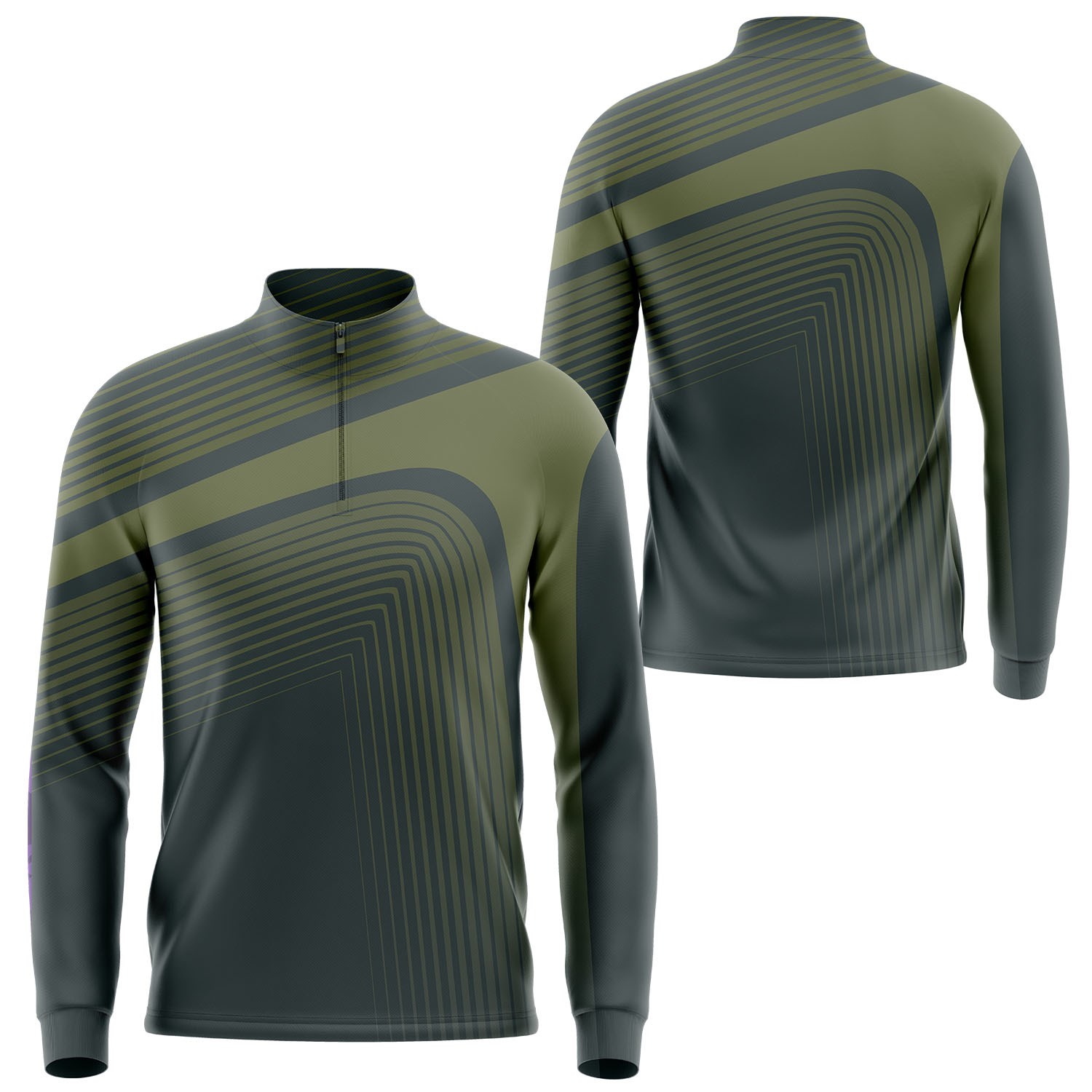 Unisex 150 GSM Jacquard Mesh Performance Sublimation Quarter Zipper Sweatshirt 4