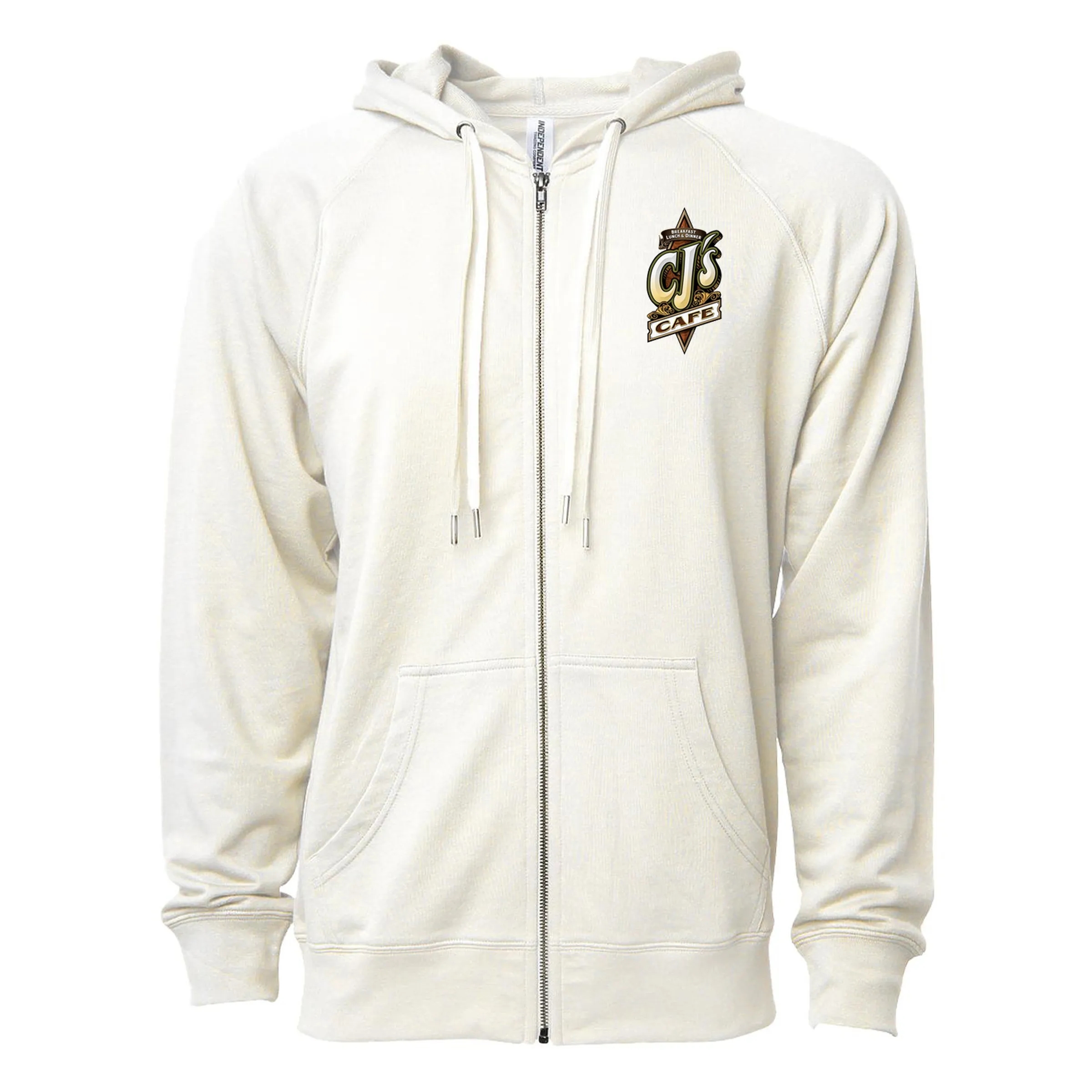 Unisex Lightweight Loopback Terry Zip Hood 10