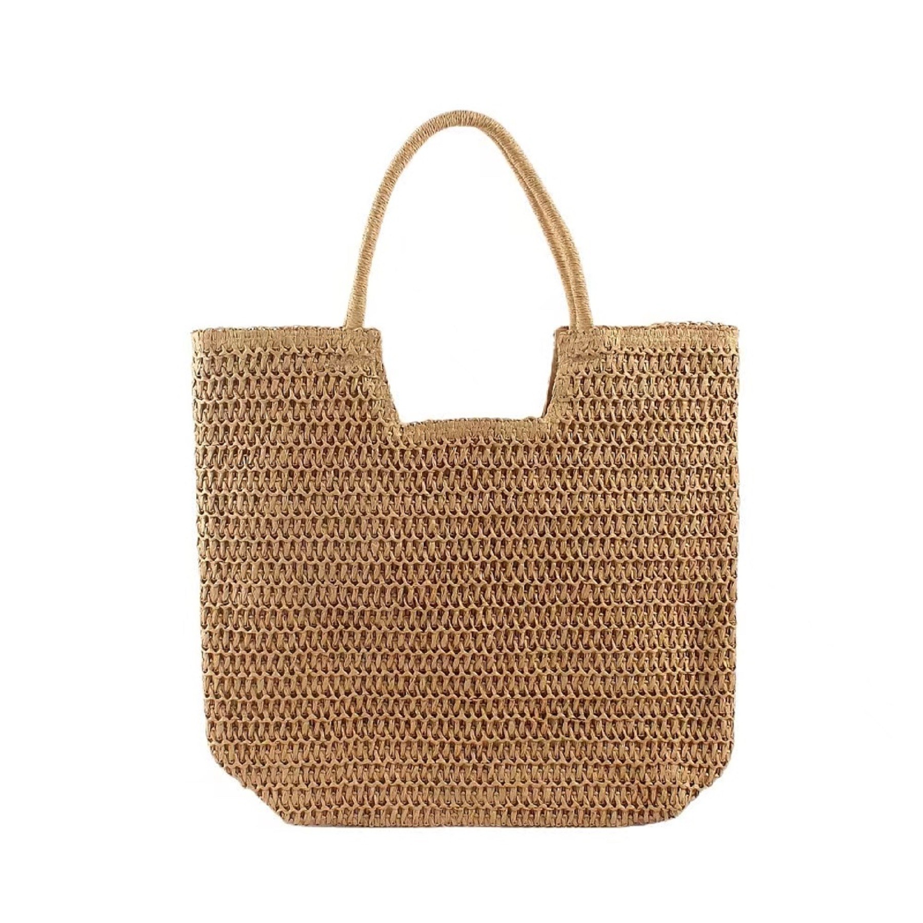 Straw Beach Bag, custom tote bag with logo imprint 3