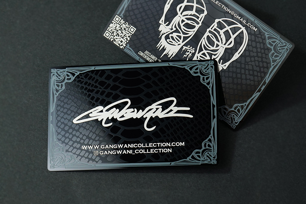 Mirror Black Metal Business Cards 11
