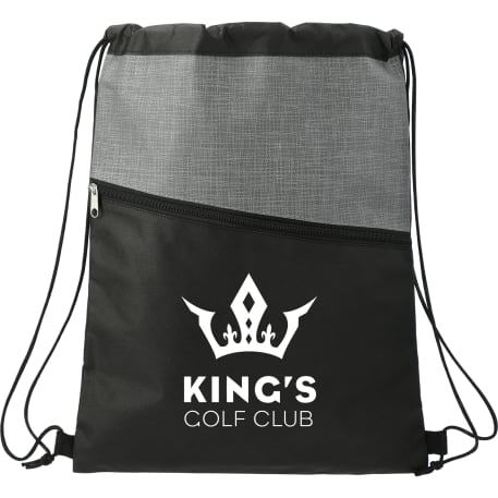 Cross Weave Zippered Drawstring Bag 10