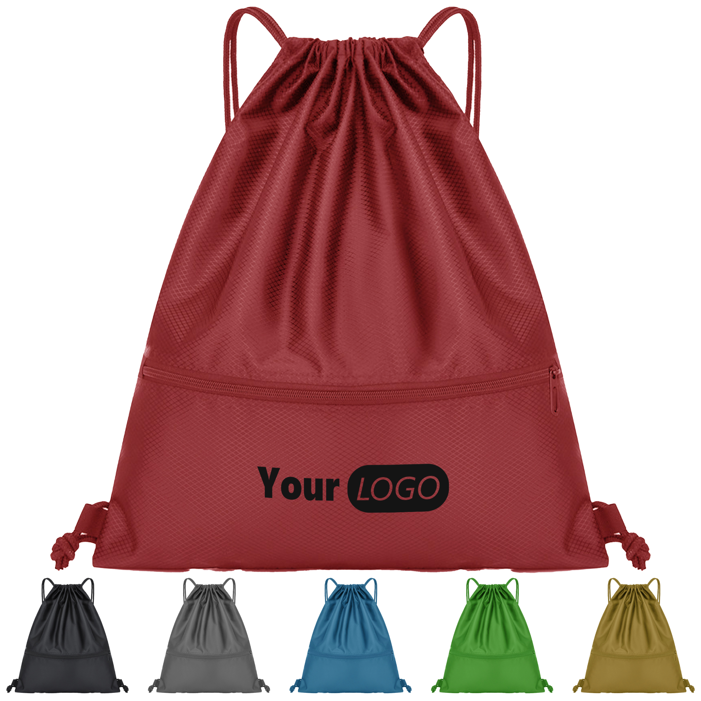 Polyester Custom Drawstring Bag 4