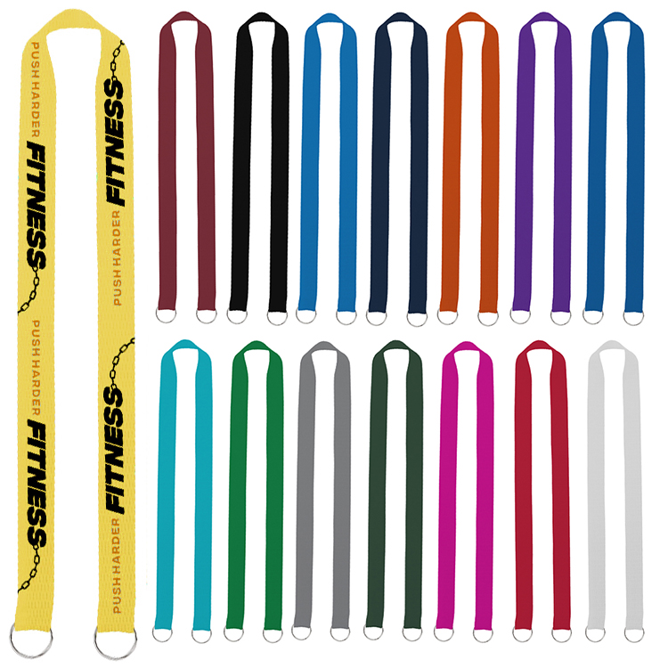 1" Screen Printed Lanyard with Double Clips 35