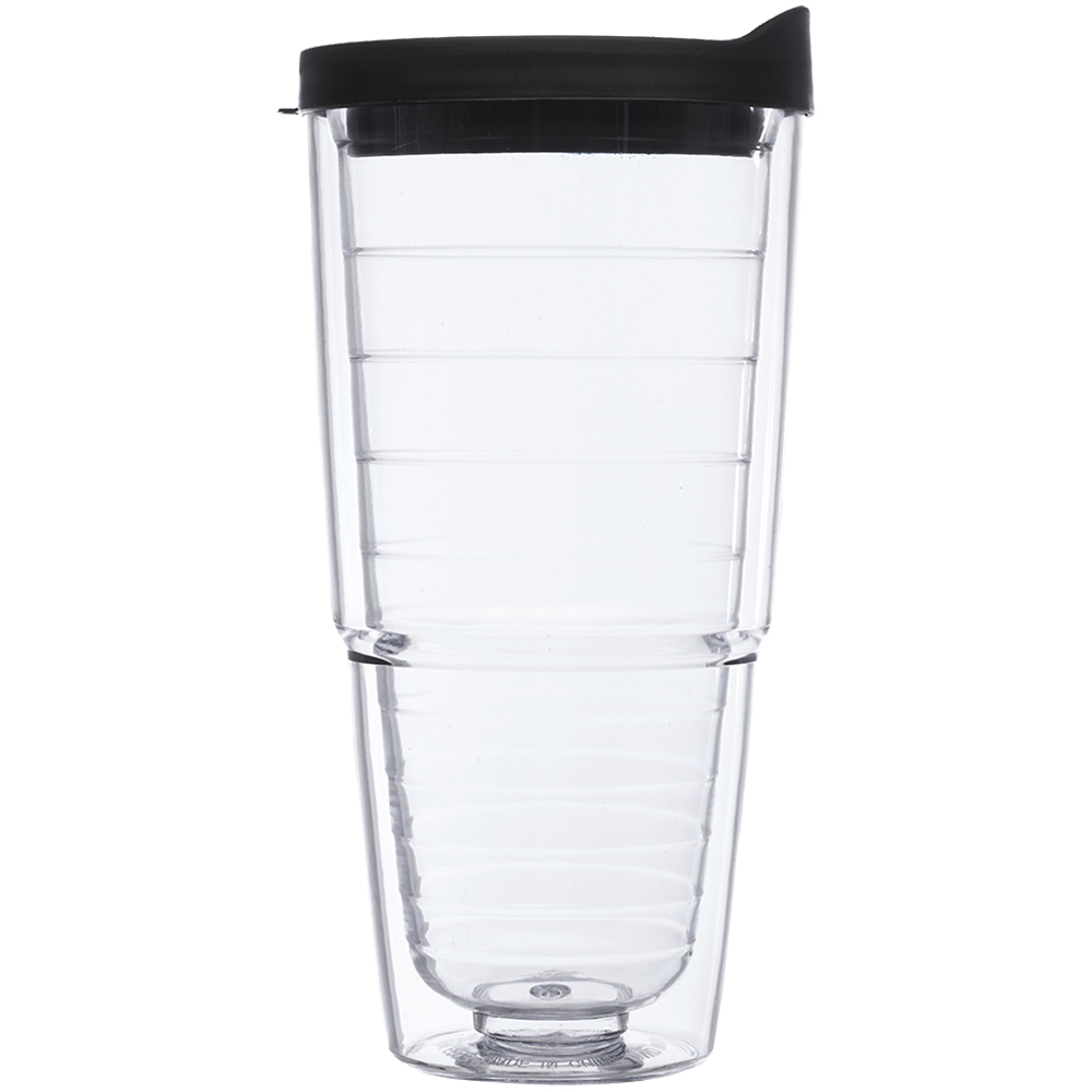 24 oz. Double Wall Solid Clear Orbit  Acrylic Tumblers